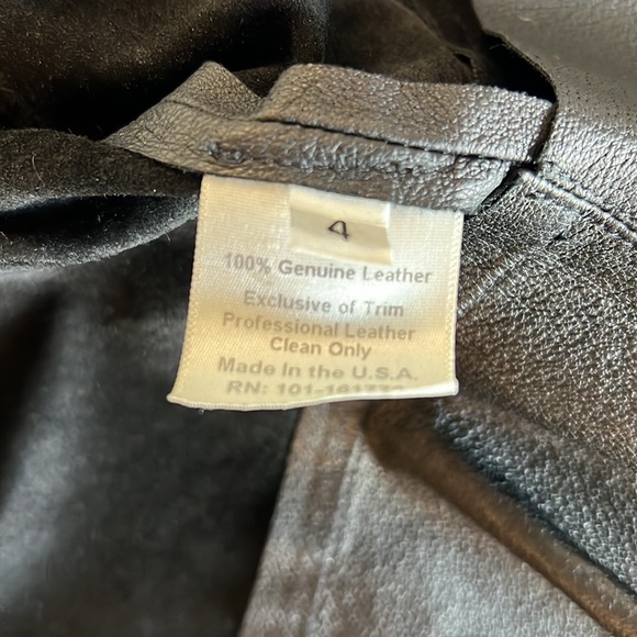 illia 100% Leather Jacket Size 4 - Picture 7 of 7